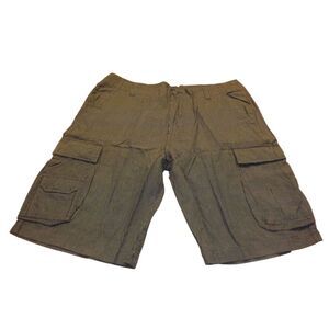 Guess‎ Cargo Shorts Men Sz 38 Pinstripe Pockets Everyday Mid Length Summer Work